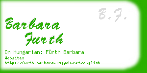 barbara furth business card